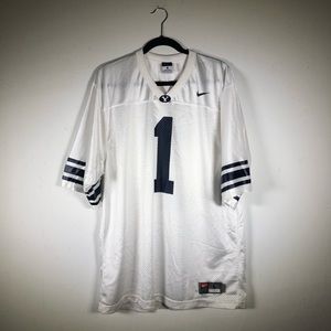 NIKE BYU white blank #1 Jersey